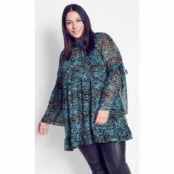 Evans Camille Print Top For Female -Cheap Evans Clothing Store unnamed file 271