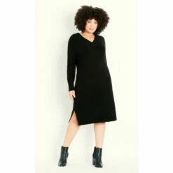 Evans Knit Jumper Dress For Female -Cheap Evans Clothing Store unnamed file 2720