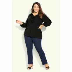 Evans Ruffle Front Blouse For Female