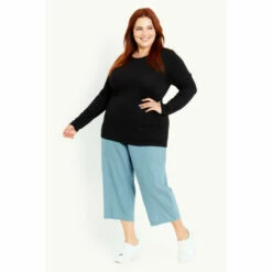 Evans Crew Neck Top For Female -Cheap Evans Clothing Store unnamed file 2826