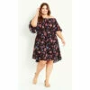 Evans Floral Bardot Dress For Female -Cheap Evans Clothing Store unnamed file 2828