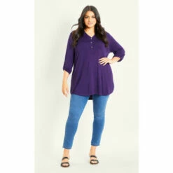 Evans Plain Jersey Shirt For Female -Cheap Evans Clothing Store unnamed file 2836