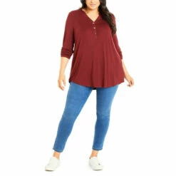 Evans Plain Jersey Shirt For Female -Cheap Evans Clothing Store unnamed file 2839