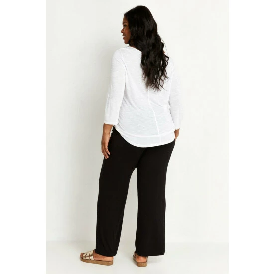 Evans Jersey Wide Leg Trousers For Female 4 Evans Jersey Wide Leg Trousers For Female - Image 2