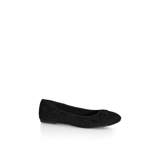 Evans Wide Fit Crochet Ballet Flats For Female 5 Evans Wide Fit Crochet Ballet Flats For Female - Image 3