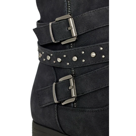 Evans Extra Wide Fit Una Moto Boots For Female 4 Evans Extra Wide Fit Una Moto Boots For Female - Image 2