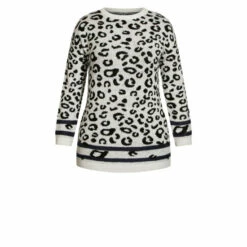 Evans Animal Jumper - Grey For Female -Cheap Evans Clothing Store unnamed file 2897