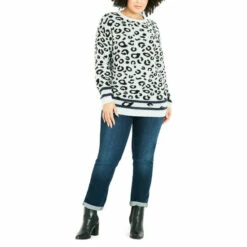 Evans Animal Jumper - Grey For Female -Cheap Evans Clothing Store unnamed file 2899