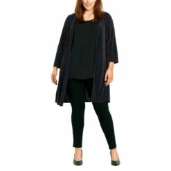 Evans Sparkle Open Front Cardigan For Female -Cheap Evans Clothing Store unnamed file 2947