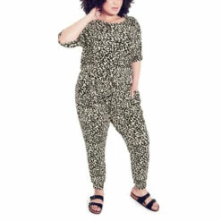 Evans Hacci Fleece Print Pants For Female -Cheap Evans Clothing Store unnamed file 2963