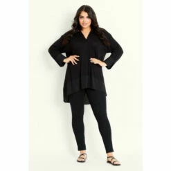 Evans Contrast Hem Hi Lo Top For Female