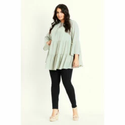 Evans Tiered Textured Tunic For Female