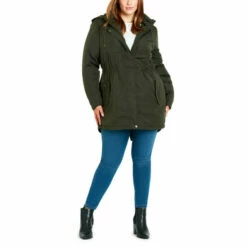 Evans Padded Parka Coat For Female -Cheap Evans Clothing Store unnamed file 301