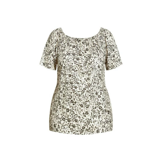 Evans Mini Floral Short Sleeve Top For Female 5 Evans Mini Floral Short Sleeve Top For Female - Image 3