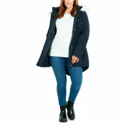 Evans Padded Parka Coat For Female -Cheap Evans Clothing Store unnamed file 303