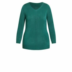 Evans V Neck Jumper For Female -Cheap Evans Clothing Store unnamed file 313