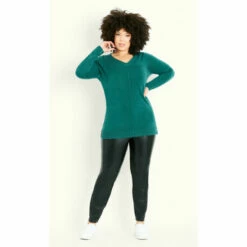 Evans V Neck Jumper For Female -Cheap Evans Clothing Store unnamed file 315
