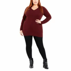 Evans V Neck Jumper For Female -Cheap Evans Clothing Store unnamed file 318