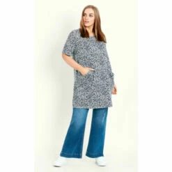 Evans Print Pocket Tunic Top For Female -Cheap Evans Clothing Store unnamed file 341