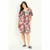 Evans Button Through Tropical Dress For Female