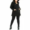 Evans Faux Fur Collar Coat For Female -Cheap Evans Clothing Store unnamed file 37