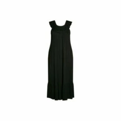 Evans Frill Shoulder Maxi Plain Dress For Female -Cheap Evans Clothing Store unnamed file 402