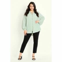 Evans Boho Button Top For Female -Cheap Evans Clothing Store unnamed file 407