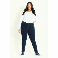 Evans Curve Fit Denim Jeggings - Short For Female -Cheap Evans Clothing Store unnamed file 412