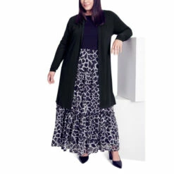 Evans Chelsea Contrast Cardigan For Female -Cheap Evans Clothing Store unnamed file 437