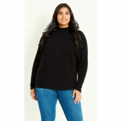 Evans Janie Ribbed Jumper For Female -Cheap Evans Clothing Store unnamed file 441