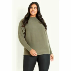 Evans Janie Ribbed Jumper For Female -Cheap Evans Clothing Store unnamed file 445