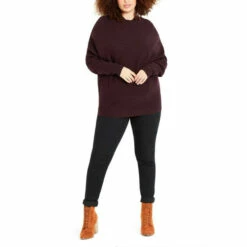 Evans Janie Ribbed Jumper For Female -Cheap Evans Clothing Store unnamed file 446