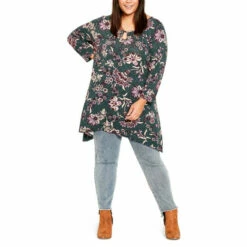 Evans Keyhole Swing Tunic Top For Female -Cheap Evans Clothing Store unnamed file 453