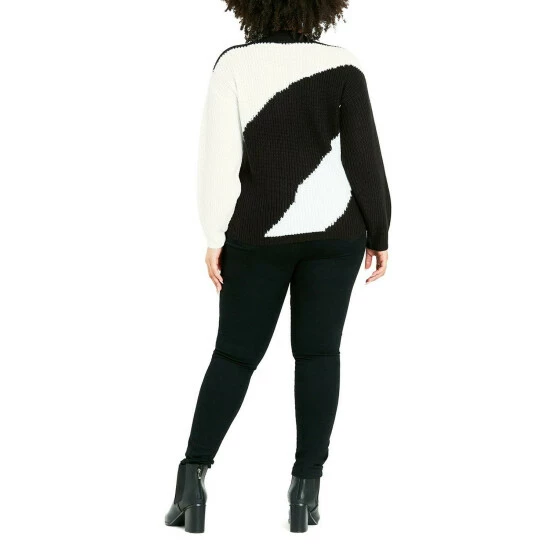 Evans Mono Colour Block Jumper For Female 4 Evans Mono Colour Block Jumper For Female - Image 2