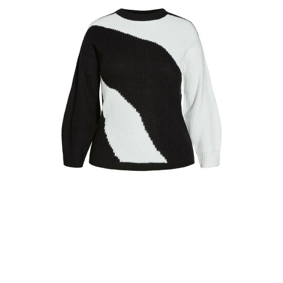 Evans Mono Colour Block Jumper For Female 5 Evans Mono Colour Block Jumper For Female - Image 3