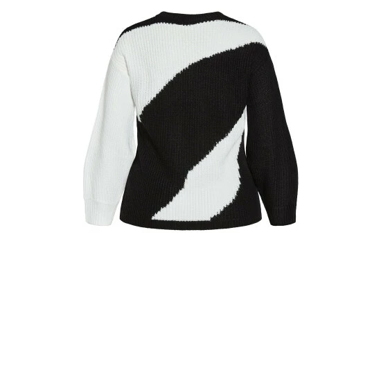 Evans Mono Colour Block Jumper For Female 6 Evans Mono Colour Block Jumper For Female - Image 4