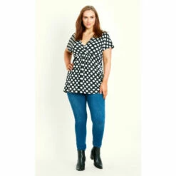 Evans Spot Wrap Front Top For Female -Cheap Evans Clothing Store unnamed file 474