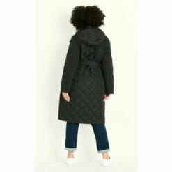 Evans Diamond Belted Coat For Female -Cheap Evans Clothing Store unnamed file 482