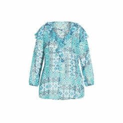 Evans Aztec Chiffon Top For Female -Cheap Evans Clothing Store unnamed file 518