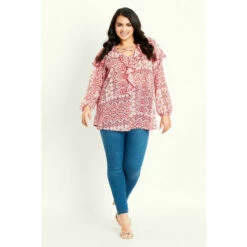 Evans Aztec Chiffon Top For Female -Cheap Evans Clothing Store unnamed file 520