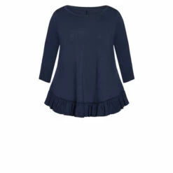 Evans Double Frill Plain Top For Female -Cheap Evans Clothing Store unnamed file 542