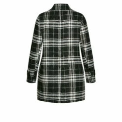 Evans Check Double Breasted Coat For Female -Cheap Evans Clothing Store unnamed file 556