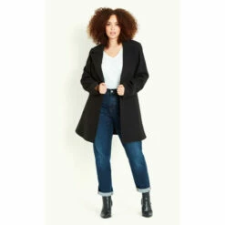 Evans Belted Coat For Female -Cheap Evans Clothing Store unnamed file 56