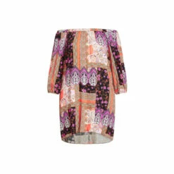 Evans Patchwork Tunic Top For Female -Cheap Evans Clothing Store unnamed file 579