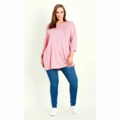 Evans Oversized 3/4 Sleeve T-Shirt For Female