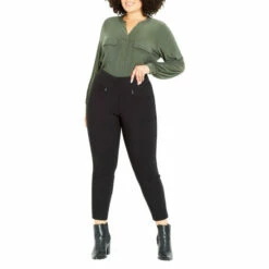 Evans Bengaline Tapered Trousers For Female -Cheap Evans Clothing Store unnamed file 589