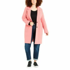 Evans Notched Lapel Coat For Female