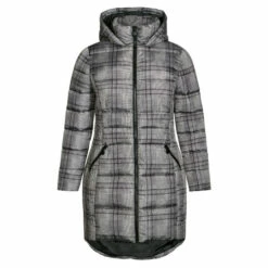 Evans Printed Check Contrast Zip Coat For Female -Cheap Evans Clothing Store unnamed file 618