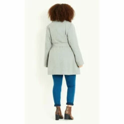 Evans Textured Belted Coat For Female -Cheap Evans Clothing Store unnamed file 657