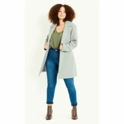 Evans Textured Belted Coat For Female -Cheap Evans Clothing Store unnamed file 658